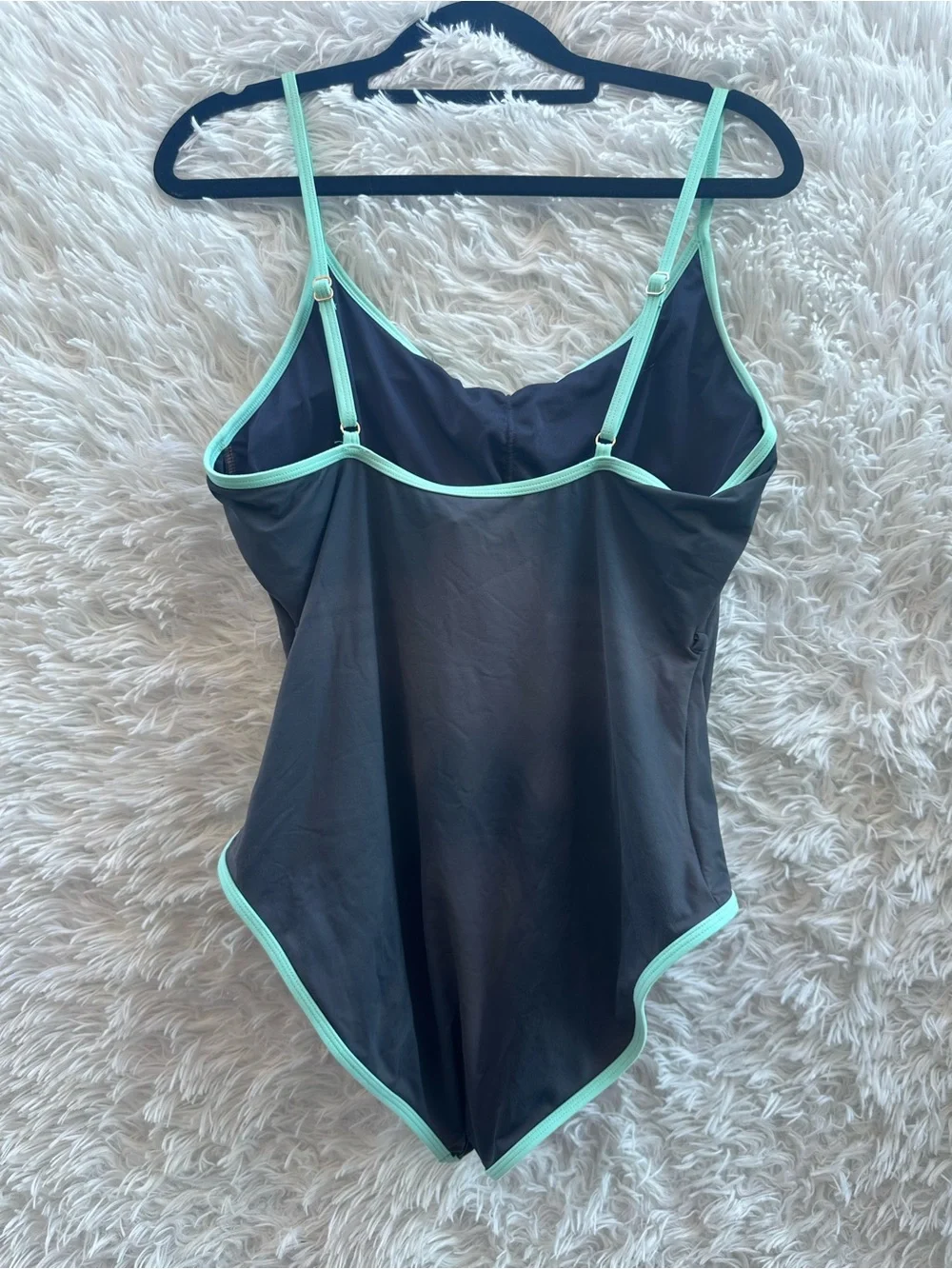 Kate Spades Classic blue One-Piece Swimsuit with Mint Trim - Women Swim size XL